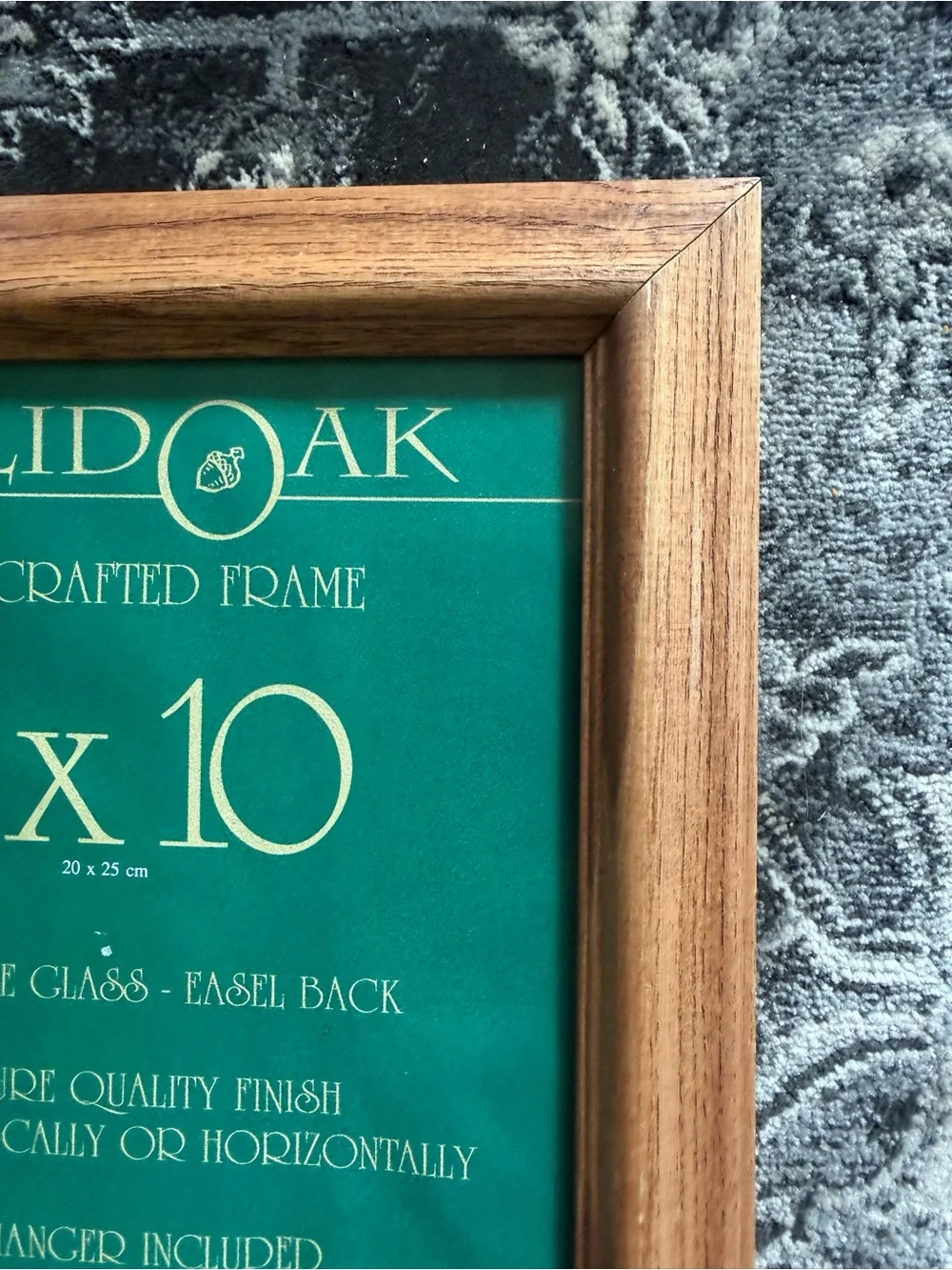 Vtg Solid Oak 8x10” Wood Easel Back Tabletop Desktop Picture Photo Frame